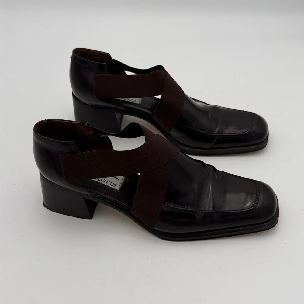 Vintage Via Spiga Brown patent Leather Shoes slip on women 9B Y2K goth 90’s